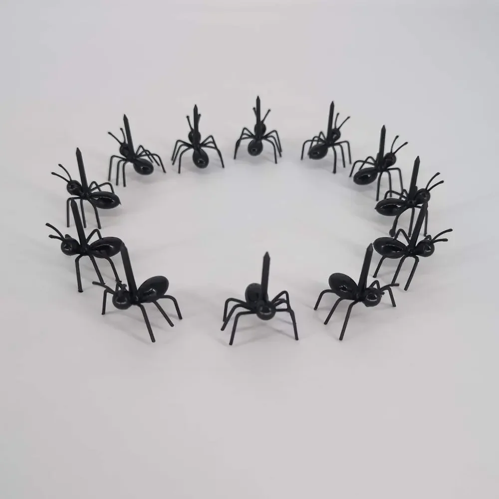 12 Reusable Ant Shaped Unbranded Black Toothpicks Fruit Forks Party Decor - NWOT